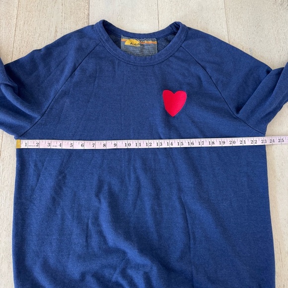 Aviator Nation Heart Embroidery Sweatshirt -Navy  Size 2XL ❤️ unisex - Picture 11 of 13
